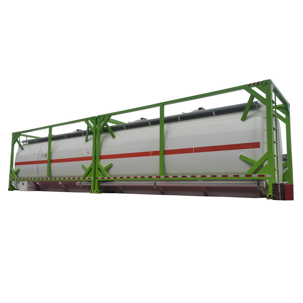 40ft Carbon Steel Diesel Four-compartment Tank Container 50m3 Capacity Diesel Storage Tank Container Station - Image 2
