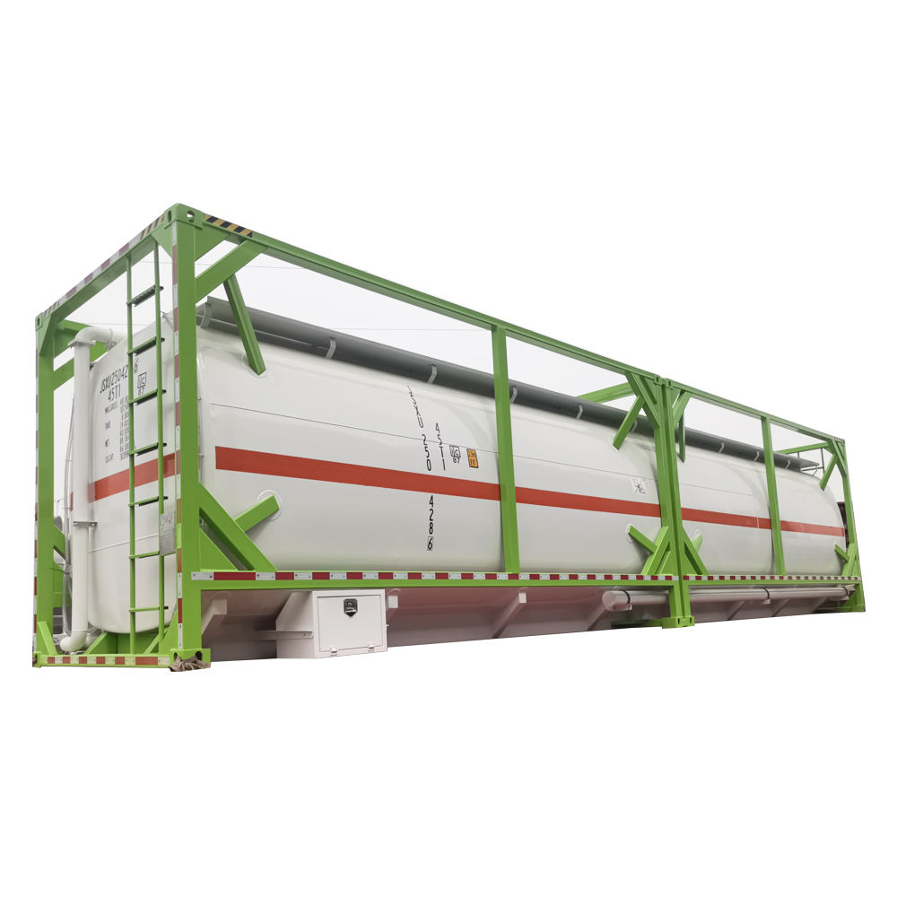 40ft Carbon Steel Diesel Four-compartment Tank Container 50m3 Capacity Diesel Storage Tank Container Station - Image 3